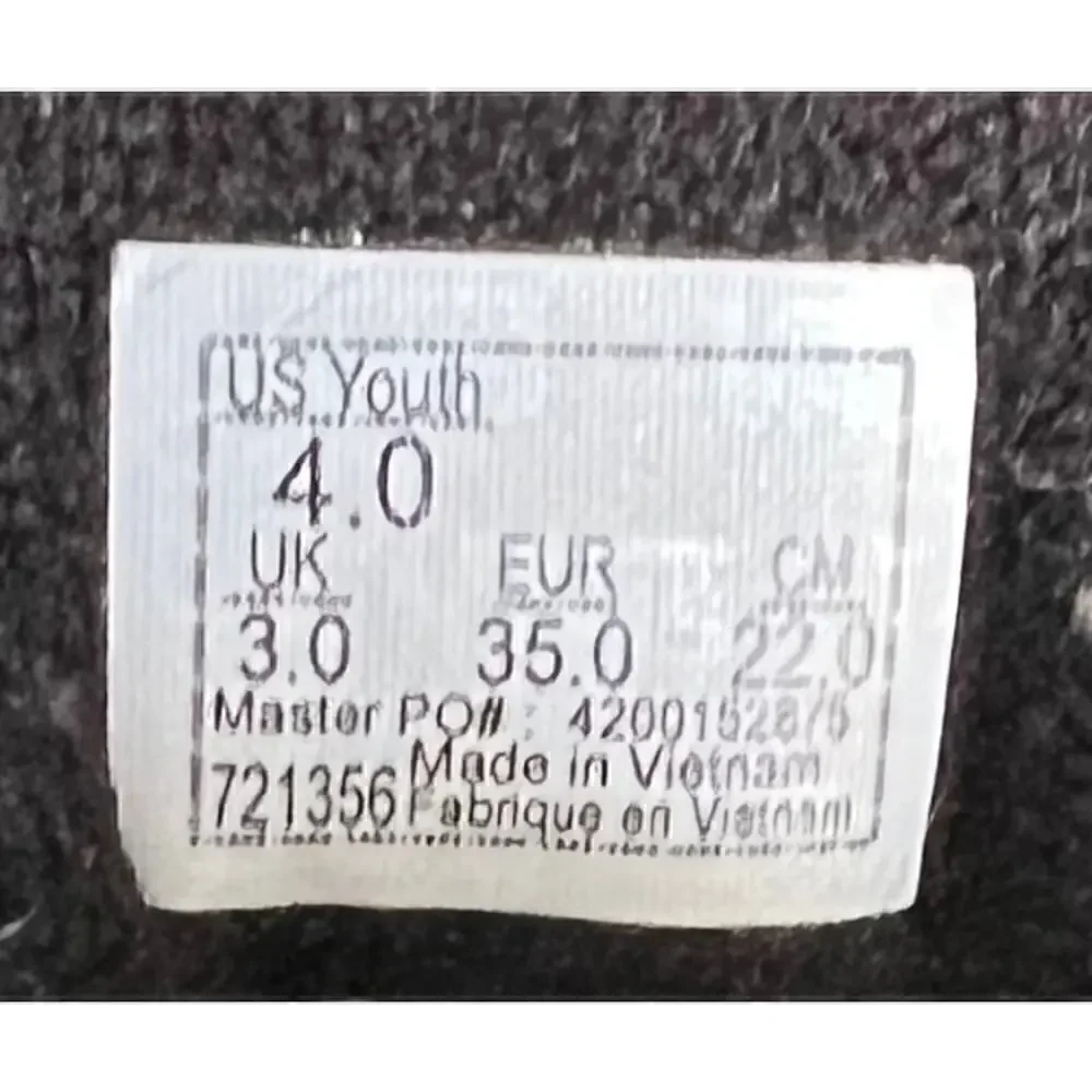 Vans Youth Sk8-Hi Black High Top Size 4